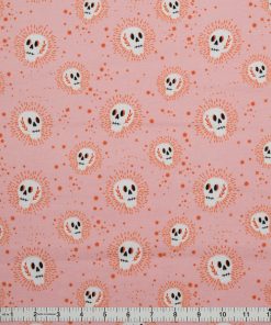 Super Snuggle Spooky Pink Skulls Flannel Fabric