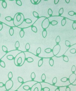 Green Embossed Christmas Lights Sew Lush Fleece Fabric by POP!