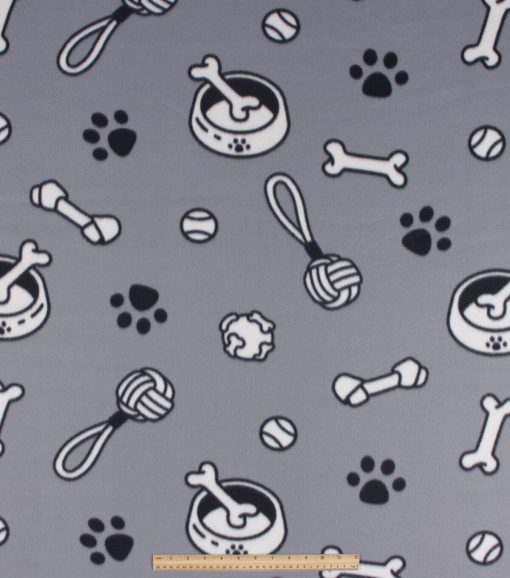 Dog Icons Blizzard Prints Fleece Fabric - Image 2