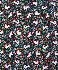 Unicorn Floral Super Snuggle Flannel Fabric