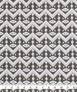 White Triangle Aztec In Line Super Snuggle Flannel Fabric