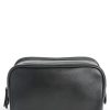 Leather Double Zip Toiletry Bag