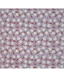 Bunnies   Carrots on Purple Super Snuggle Flannel Fabric by POP!