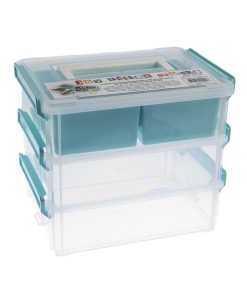 John Bead 8 x 6 Clear Joy Filled Stackable Storage Containers 3pk