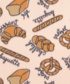 Tossed Bread Variety Blizzard Prints Fleece Fabric