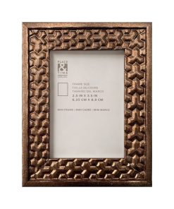 2.5 x 3.5 Brass Textured Tabletop Picture Frame by Place   Time