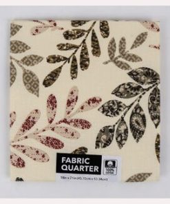18 x 20 Leaves on Cream Cotton Fabric Quarter 1pc by Keepsake Calico