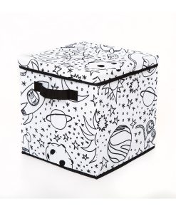 11 x 11 Outer Space Children’s Color In Storage Cube With Lid