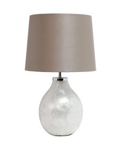All The Rages 1 Light Pearl Table Lamp with Fabric Shade