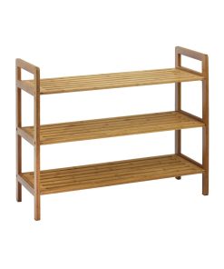 Oceanstar 27 Natural 3 Tier Bamboo Shoe Rack