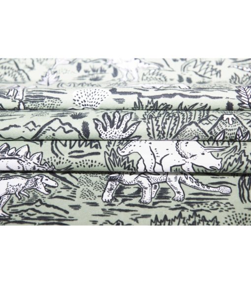 Super Snuggle Sketch Dino Flannel Fabric - Image 3