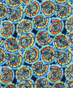 Multicolor Tie Dye Swirls Anti Pill Fleece Fabric