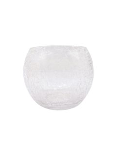 4 Crackle Glass Candle Holder by Place   Time