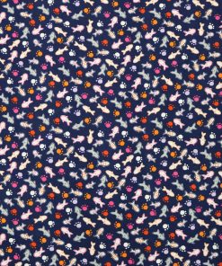 Paw Prints And Fish Super Snuggle Flannel Fabric