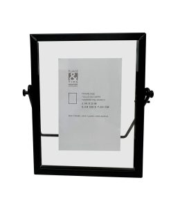 2 x 3 Black Edged Transparent Tabletop Picture Frame by Place   Time