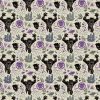 Black Panther Linocut Attack Cotton Fabric