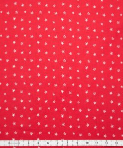 Stars on White Super Snuggle Christmas Flannel Fabric by POP!