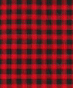 Red   Black Plaid Cotton Fabric by Keepsake Calico