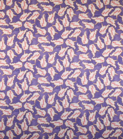 West Virginia Cotton Fabric Tossed State - Image 2