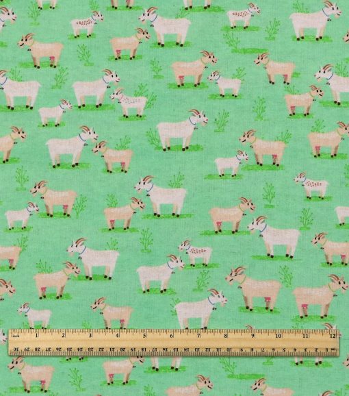 Goats Super Snuggle Flannel Fabric - Image 3