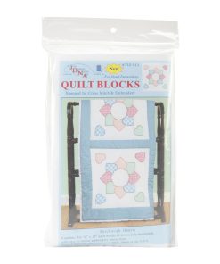 Jack Dempsey Needle Art 18 Patchwork Hearts Stamped Quilt Blocks 6pk