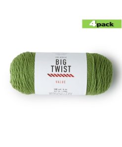 4pk Solid Green Medium Weight Acrylic 380yd Value Yarn by Big Twist