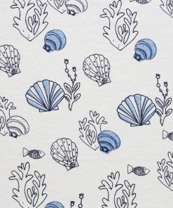 Super Snuggle POP! Fish   Shells Flannel Fabric