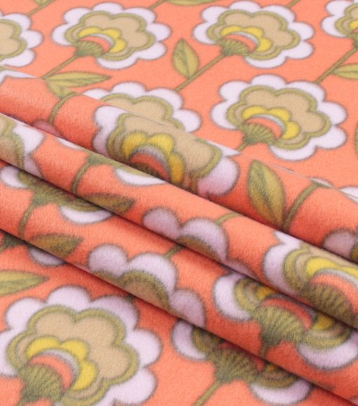Retro Floral Blizzard Fleece Fabric - Image 2