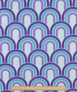 Blue   Purple Geometric Rainbows Blizzard Fleece Fabric