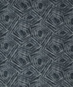 Black Geometric Textured Anti Pill Plush Fleece Fabric