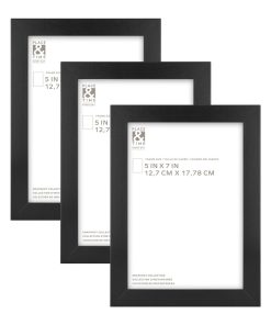 5 x 7 Snapshot Wood   Glass Wall Picture Frames 3pk by Place   Time
