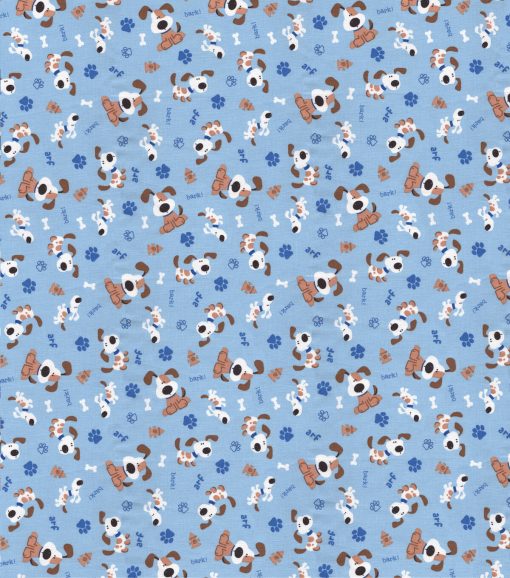 Dog Barking Novelty Cotton Fabric