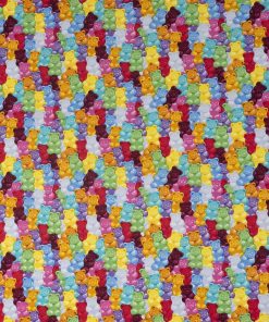 Multicolor Gummy Bears Novelty Cotton Fabric