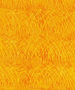 Orange Daffodil Batik Fall Cotton Fabric