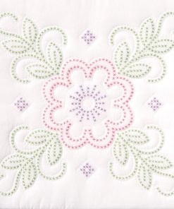 Jack Dempsey 18 Floral Design Stamped Quilt Blocks 6pk