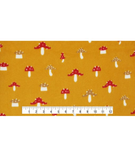 POP! Fall Mushrooms Lightweight Fleece Fabric - Image 2