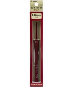 Tulip Etimo Red Crochet Hook with Cushion Grip Size 3 2.20mm