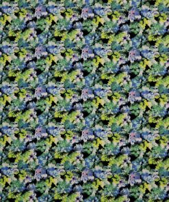 Green   Blue Floral Super Snuggle Flannel Fabric