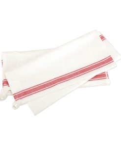 Aunt Marthas 18 x 28 Red Stripe Towel Embroidery Fabric 3pk - 1