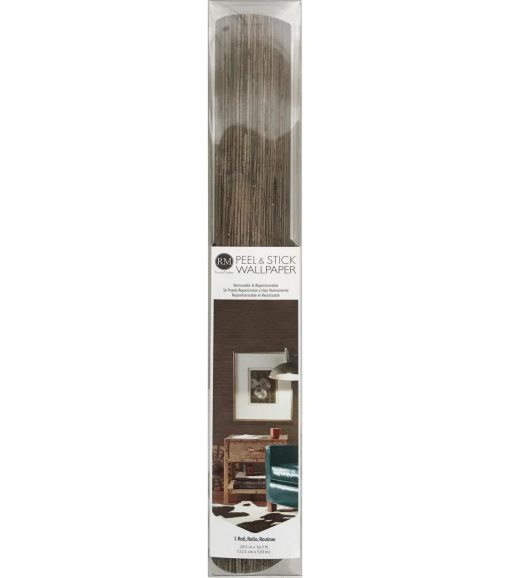 RoomMates Wallpaper Brown Grasscloth - Image 4