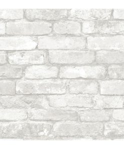 WallPops NuWallpaper Grey White Brick