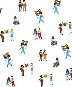 Super Snuggle Pride Couples Flannel Fabric
