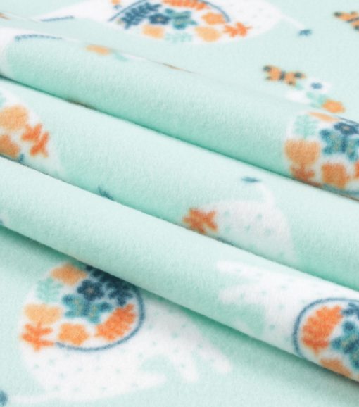 Floral Elephant Blizzard Fleece Fabric - Image 2
