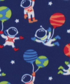 Balloon Astronaut Blizzard Prints Fleece Fabric