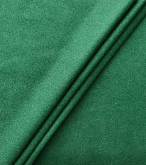 Heathered Green Solid Luxe Flannel Fabric - Image 3