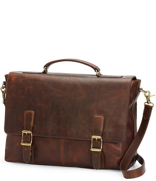 Logan Top Handle Leather Briefcase - Image 3
