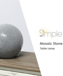 All The Rages 1 Light Mosaic Stone Ball Table Lamp