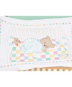 Jack Dempsey 38 x 50 Teddy Stamped Quilt Crib Top Embroidery Kit