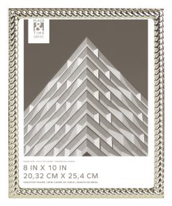 8 x 10 Silver Rope Tabletop Picture Frame by Place   Time