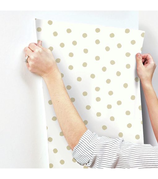 RoomMates Wallpaper Gold Dot - Image 7
